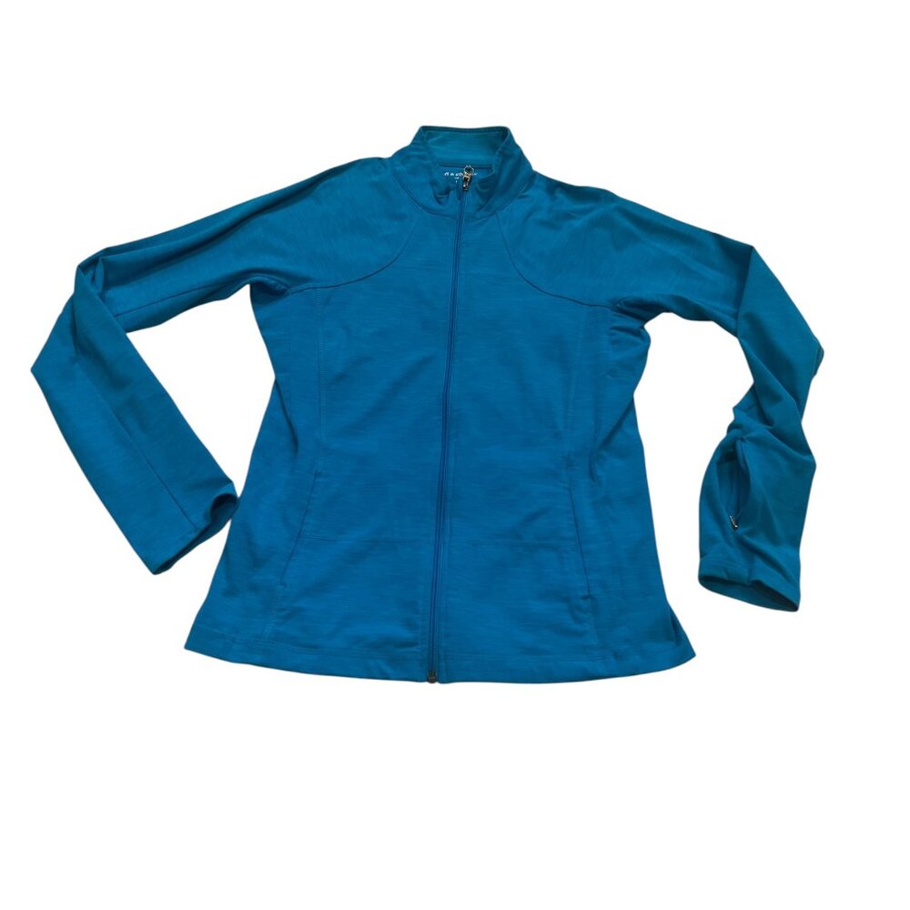 TUFF ATHLETICS Lightweight Zip Up Yoga Jacket Size M Tech Pockets Stretchy - Picture 3 of 10